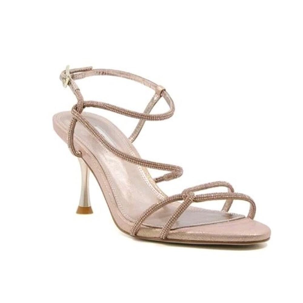 Dune London Majesty Rose Gold Rhinestone Kitten Heel Sz 8 39EU NEW Glam Wedding - Picture 2 of 11